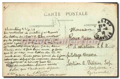 La Motte-Servolex — O Castelo — CPAdeCollection — Verso