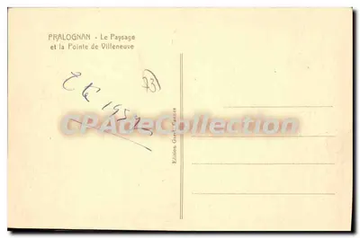 Pralognan - El Paisaje y la Punta de Villeneuve — Edición Gare Cannes — Reverso
