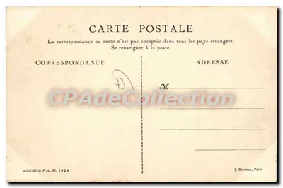 Savoie - A Isère em Moutiers — Agenda P.L.M. 1924, editor C.L. Boulanger — Verso