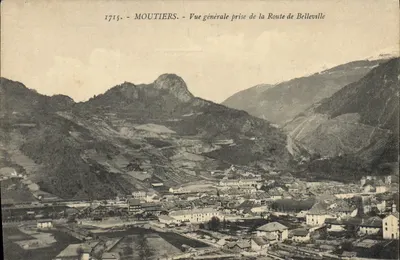 Moutiers — Vista geral tirada da Estrada de Belleville — C. Royaudo, editor