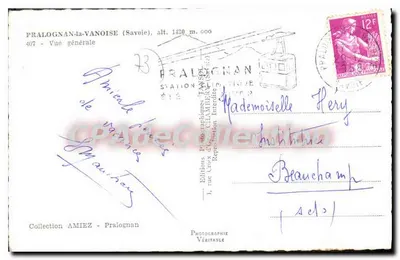 Pralognan-la-Vanoise — 全景 — Éditions AMIEZ — 裏面