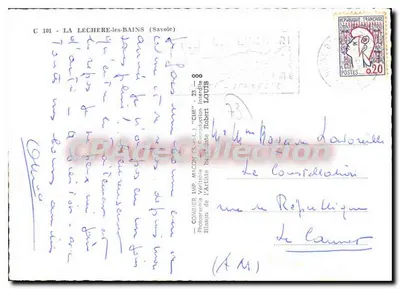 La Léchère-les-Bains — (Savoie) — F. Louis, n° C 101 — Verso