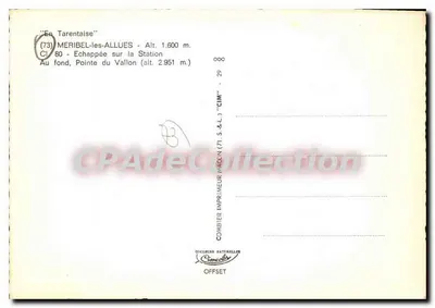 Meribel-les-Allues — Widok panoramiczny — Drukarnia Combier (71) S.A.L. nr 80 — Rewers