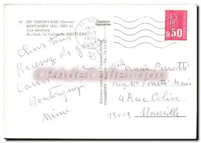 W Tarentaise (Savoie) — Widok ogólny — Wydawnictwo Jans & 35 Faubourg Maché — Rewers