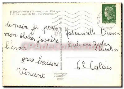 St-Sorlin-d'Arves (73) - Ogólny widok - Lekcja narciarska - Wydawca Cimy — Rewers