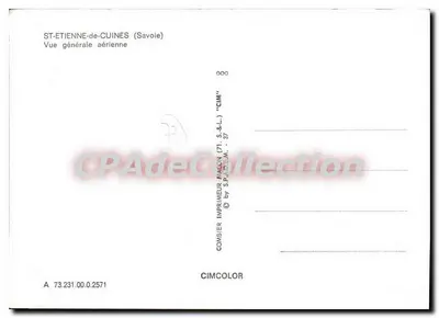 Saint-Étienne-de-Cuines — Ogólny widok z powietrza — Wydawca Combiér (71, S.&L.) — Rewers