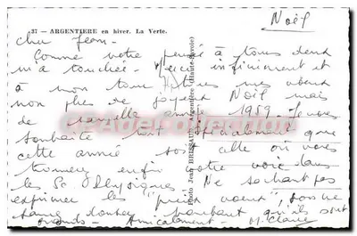 Argentière in inverno — La Verte — Foto Jean Brissaud (Alta Savoia) n°37 — Verso