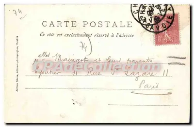 Chamonix e a Cadeia das Aiguilles — J. 531 — Jallien Frères, Ombre — Verso