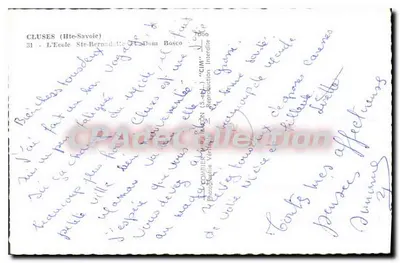 Cluses (Alta-Savoia) — A Escola Santa Bernadette — Dom Bosco — Editor: COMPIER (S.-d.) — Verso