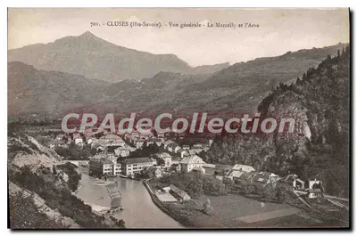 Cluses (Haute-Savoie) — Vista geral — Le Marcelly e a Arve — n°701