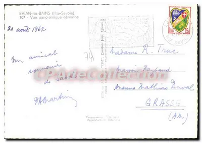 Évian-les-Bains — vista panoramica aerea — Fotografie Marteaux — Verso