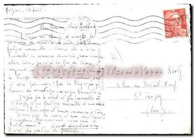 Megève — Vista aérea — editor desconocido, n. de serie G-110 — Reverso