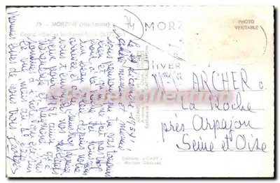 Morzine (Haute-Savoie) — Grand Hôtel et les Rossachs — Éditions Gaby — Verso