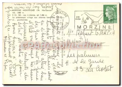 Morzine - Montriond — village alpin aux chalets et à la montagne — éditeur Céline — Verso