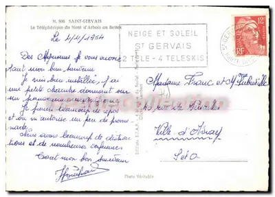 El Teleférico del Mont d'Arbois en Bellet — Saint-Gervais — Ediciones E.T.A.P. Lambert — Reverso