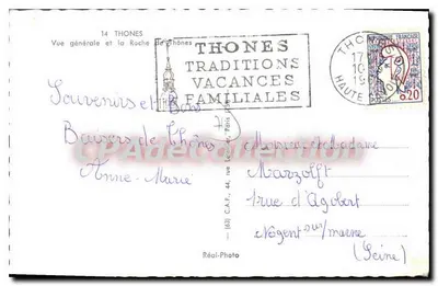 Thônes — Ogólny widok i skała Thônes — Réal-Photo — Rewers
