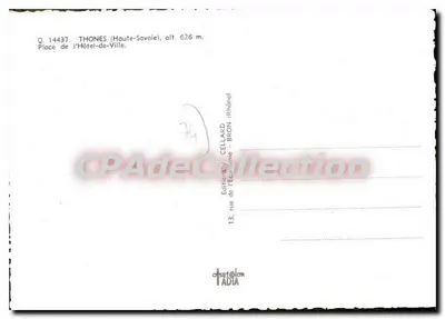 Thônes (Haute-Savoie) — Plac Miejski — Éditions J. Cellard - Bron (Rhône) — Rewers