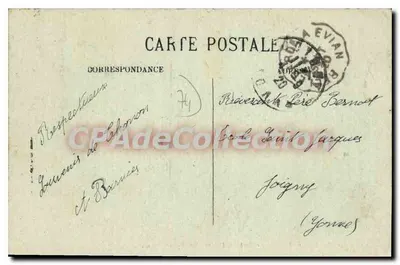 Thonon-les-Bains — O Porto — Partida de um Barco — LL. — N° 33 — Verso