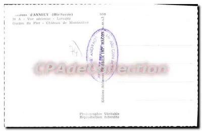 Dörfer und Schloss Montrottier — Luftbild — Éditions Combier — Rückseite