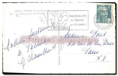 O Castelo de Beauregard — Saint-Jeoire (Haute-Savoie) — Éditions Photo-Polit — Verso
