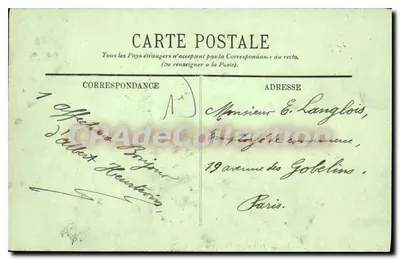 PARIS — Vue du Jardin des Tuileries — LL. — n° 695 — Verso