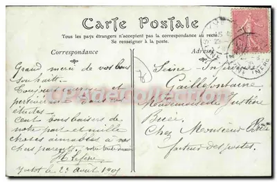 Caudebec-en-Caux — Velhas Casas da Rua da Cordonnerie, sobre o Rio Sainte-Gertrude — ND Phot — Verso