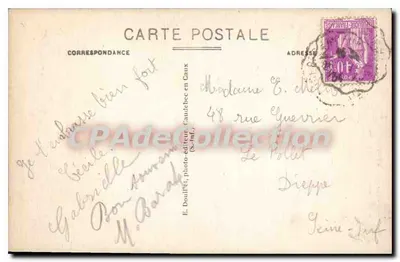 CAUDEBEC-en-CAUX (S.-Inf.) — Stara domowa, Wielka ulica — E. Douillet, fotograf i wydawca — Rewers