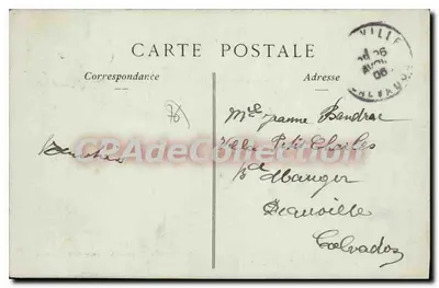 Caudebec-en-Caux — Ogólny widok i Seina — Pouchin-Perré, drukarz i wydawca — Rewers