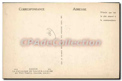 Casino de Dieppe — terraço animado — editor Lévy & Neurinot, Paris — Verso