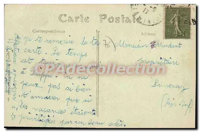 Dieppe — Arrivo del Piroscafo dall'Inghilterra e la Stazione Marittima — ND. Fot. n°498 — Verso