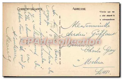 Dieppe — Moradia de Pescadores na Falésia — LL, n°103 — Verso