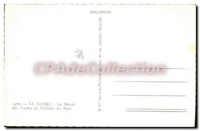 Le Havre — O Bassin dos Yachts e a Entrada do Porto — REAL-PHOTO, Paris, Letellier — Verso