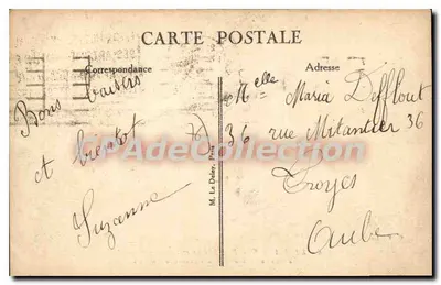 Le Havre — Rue Thiers e a Igreja de São Miguel — Exposição dos Artes Decorativas Modernas, outubro de 1923 — Verso