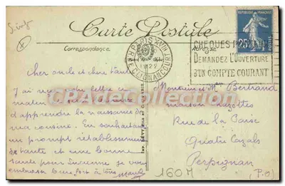 Sainte-Adresse — Vista tomada desde la playa — LL. n°498 — Reverso