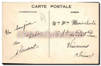 Le Havre - Sté Aldresse - Um belo canto da Falésia e a Hostellerie — Verso