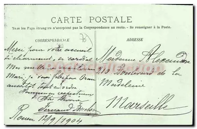 Rouen — Widok na Seinę i most transbordowy — LL. — Rewers