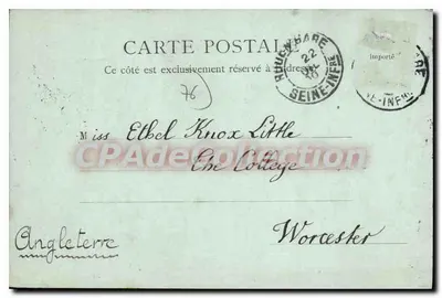 Katedra Świętego Ouena — Rouen — wydawca Jean Lafond, n° 10612 — Rewers