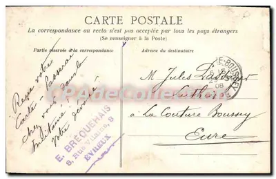 Rouen — Siedziba firmy « La Normandie » — Spółka ubezpieczeniowa pożarowa (założona w 1862 roku) — Rewers
