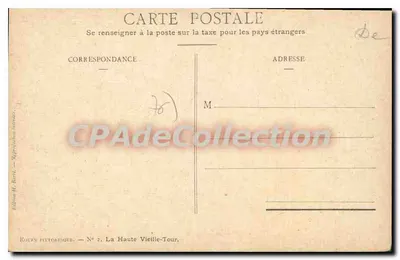 La Haute-Vielle-Tour — widok ulicy z kościołem — wydawnictwo H. Barret, seria Roupn Fictoresque, nr 2 — Rewers