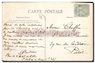 Saint-Valéry-en-Caux — Straat van de Oude Halle — L.J. uitgever, n° 515 — Achterkant