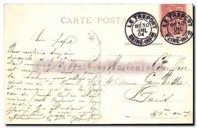 Le Tréport — Plac i ulica Batterie — LL. nr 12 — Rewers