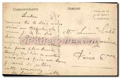 Le Tréport — A Praia e o Casino — LL n°42 — Verso