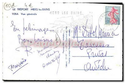 Le Tréport — Vista geral — Edições de Arte Montreuil sur Mer, n° 705A — Verso