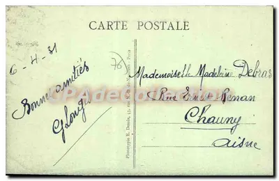 Le Tréport-Mers - Vista geral — editor A. T. (Béthune) — Verso