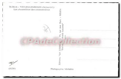 VEULES-LES-ROSES (Seine-Inf.) — Chaumière cressonnieres — Wydawnictwo Prawdziwe — Rewers