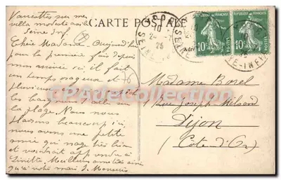 Vattetot-sur-Mer (Seine-Inf.) — Praia de Etigue — A Descida para o Mar — Molliet, Ed. Hardeur — Verso