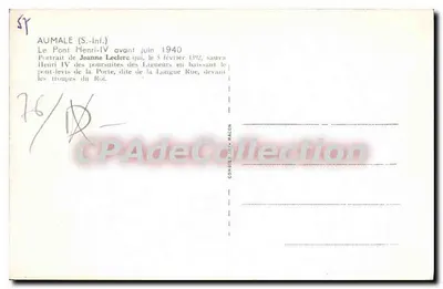 Aumale (S.-Inf.) — Most Henri-IV przed czerwcem 1940 — wydawca C. M. (C. M. de Macon) — Rewers