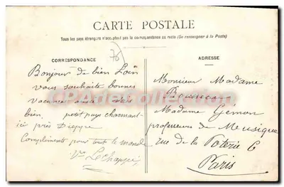 Pourville-sur-Mer (S.-Inf.) — La Plage et les Falaises de Dieppe — Santos, op. & En. Coll. Vasseur, a Pourville — Verso