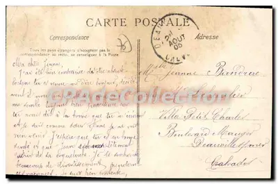 Martinville-sur-Ry — Fronton zamku — Stara pocztówka n°97 — Rewers