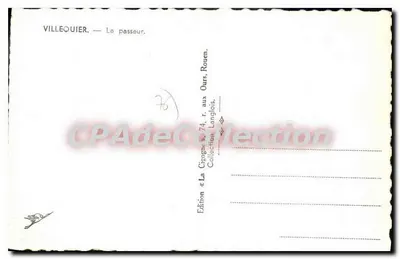 Villequier — O barqueiro — Edição La Cigogne — Verso